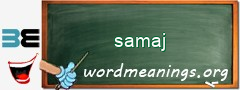 WordMeaning blackboard for samaj